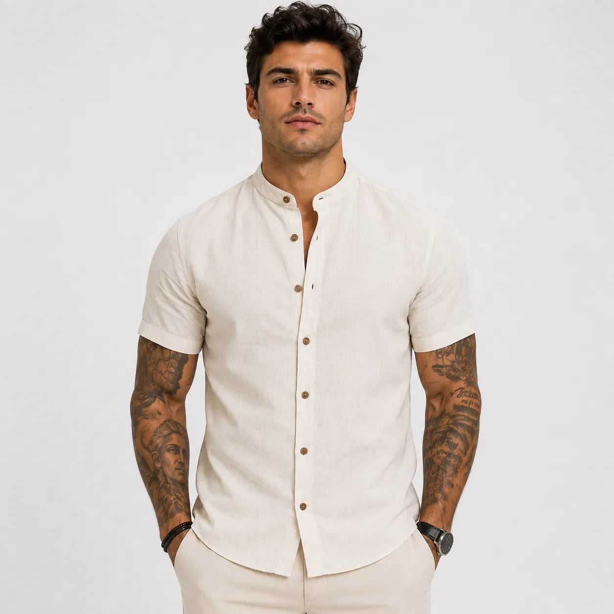 Camisa Ashford Gola Padre
