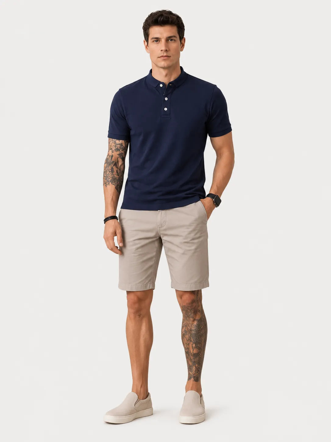Camisa Masculina Gola Padre Henley
