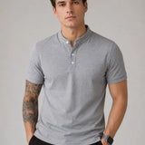 Camisa Masculina Gola Padre Henley