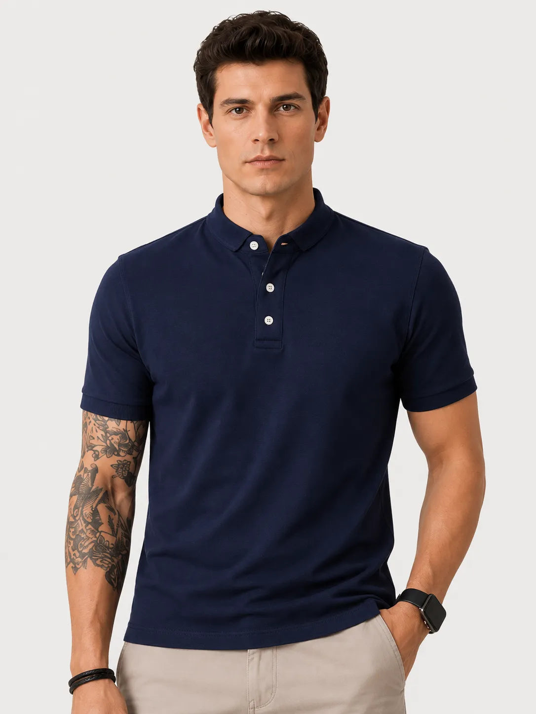 Camisa Masculina Gola Padre Henley