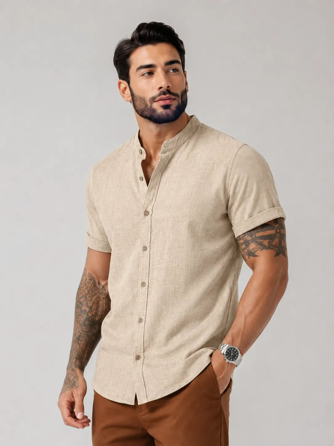 Camisa Ashford Gola Padre